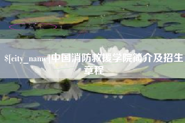 高安中国消防救援学院简介及招生章程