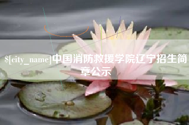 高安中国消防救援学院辽宁招生简章公示