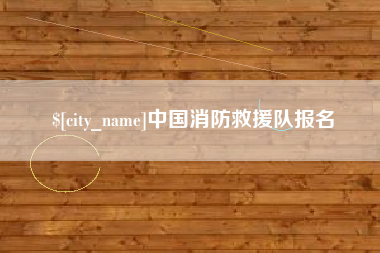 高安中国消防救援队报名