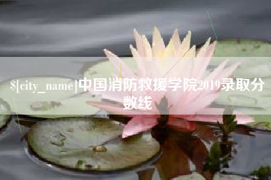 高安中国消防救援学院2019录取分数线
