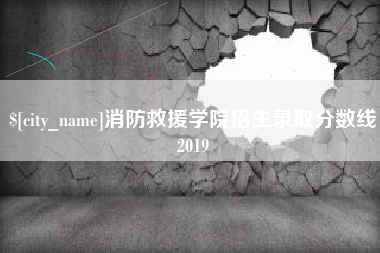 高安消防救援学院招生录取分数线2019