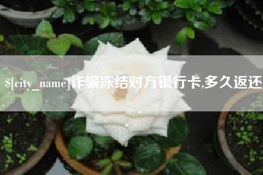 高安诈骗冻结对方银行卡,多久返还