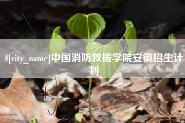 高安中国消防救援学院安徽招生计划