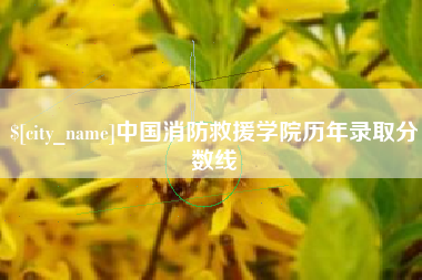 高安中国消防救援学院历年录取分数线