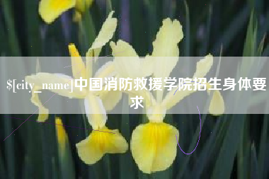 高安中国消防救援学院招生身体要求