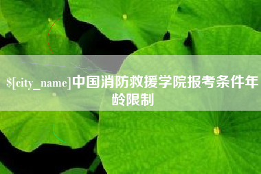 高安中国消防救援学院报考条件年龄限制