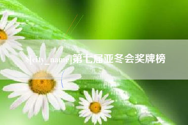 高安第七届亚冬会奖牌榜
