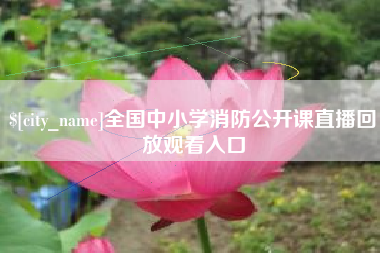 高安全国中小学消防公开课直播回放观看入口