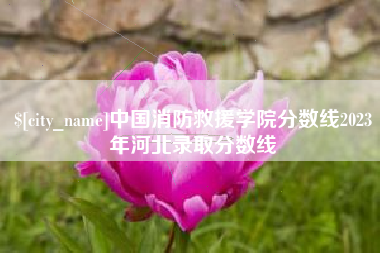 高安中国消防救援学院分数线2023年河北录取分数线