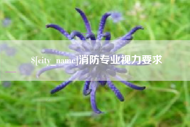 高安消防专业视力要求