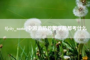 高安中国消防救援学院都考什么
