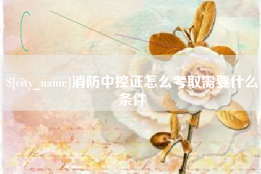 高安消防中控证怎么考取需要什么条件