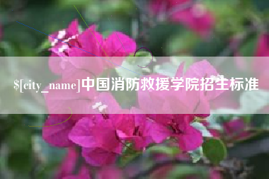 高安中国消防救援学院招生标准