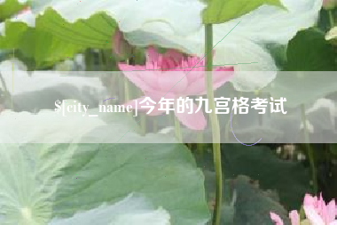 高安今年的九宫格考试