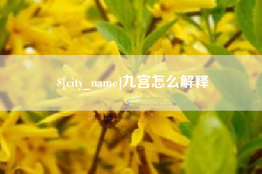 高安九宫怎么解释
