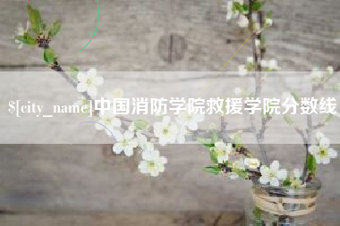 高安中国消防学院救援学院分数线